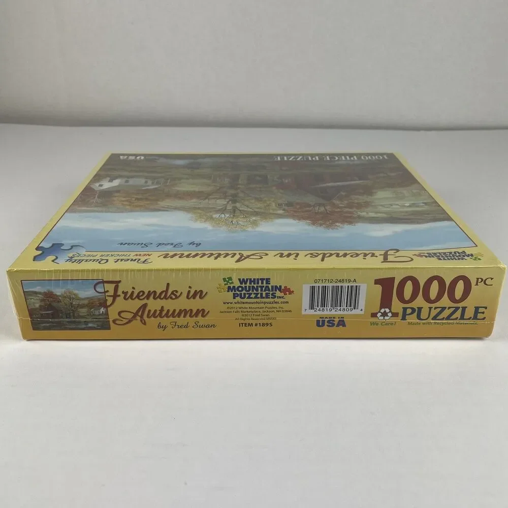 Friends In Autumn Puzzle 1000 Pieces Fred Swan White Mountain USA Made New